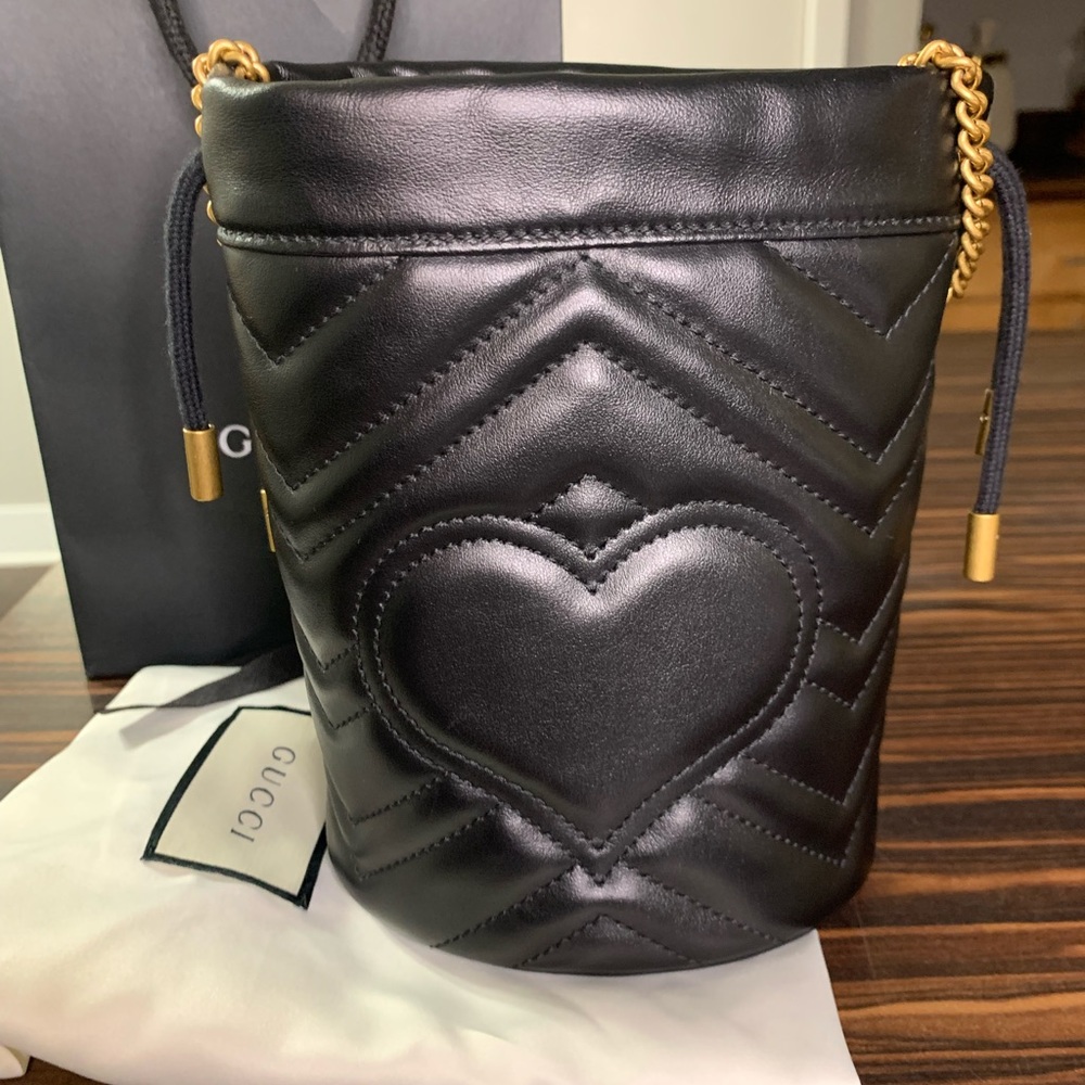 NWT Gucci Marmont Mini Bucket Bag - Picture 6 of 16
